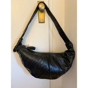 Lemaire croissant large coated messenger bag - Forest green